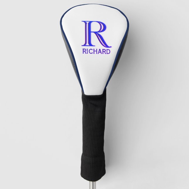 Königlich dunkelblaues Leder Golf Headcover (Vorderseite)