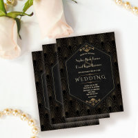 Königlich Gold Schwarze Great Gatsby Art Deco Hoch
