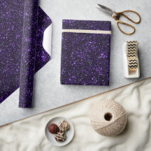 Königlich Lila Metallisch Schwarzes Glitter-Muster