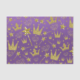 Königlich Lila und Gold Glitter Mädchen Prinzessin Seidenpapier