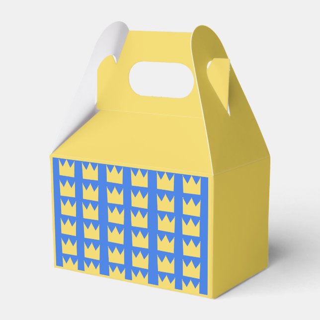 Königlich schwedische Kronen Süßigkeiten und Geschenkschachtel (Vorderseite)