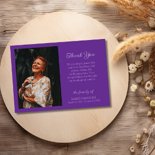 Königlich Violette Romantische Benutzerdefinierte Dankeskarte