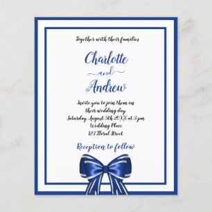 Königlich-weißes Hochzeitbudget Flyer
