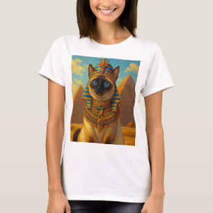 Königliche ägyptische Pharaonenkatze in der Wüste T-Shirt