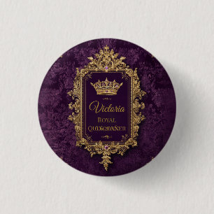 Königliche Amethyst Quinceañera, individuell Button