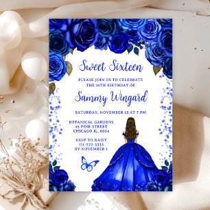 Königliche Blaue Braune Haar Prinzessin Sweet Sixt Einladung
