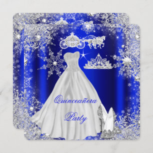 Königliche Blaue Geburtstagsparty Einladung