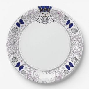 Königliche blaue Prinz-Papierplatten Pappteller