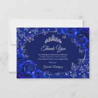 Königliche Blaue Silber Quinceanera