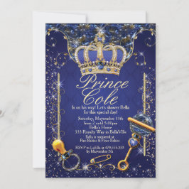 Königliche Duschen-Einladungen Prinz-Baby Einladung