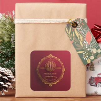 Königliche Einladung Quadratischer Aufkleber