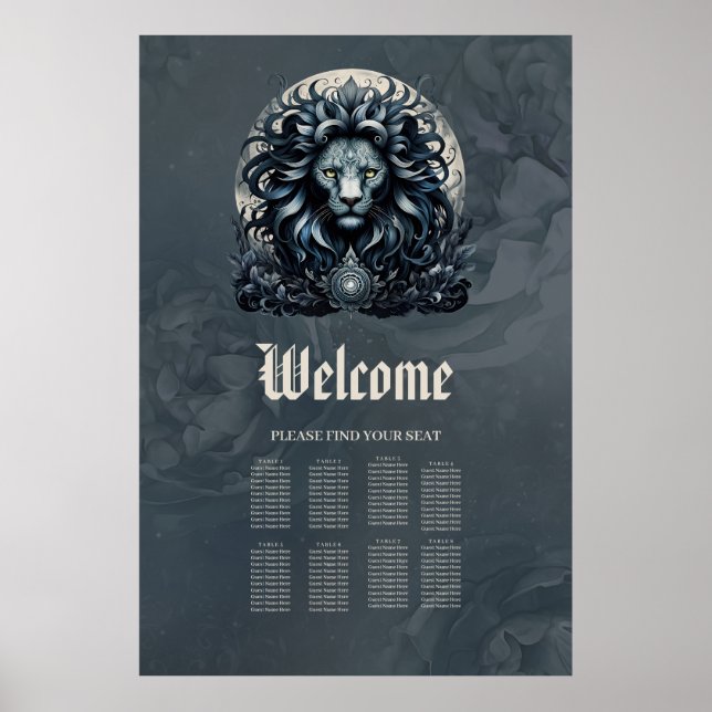 Königliche Eleganz, ein majestätischer Blick auf d Poster (Vorne)