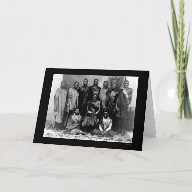 Königliche Familie in Kenia 1909 Karte (Vorderseite)