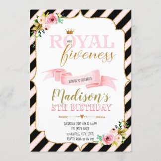 Königliche Feinheitsgeburtstags-Party Einladung