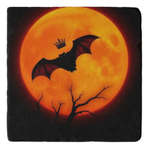 Königliche Fledermaus-König-Halloween-Untersetzer