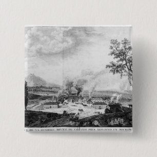 Königliche Gießerei bei Le Creusot im Jahre 1787 Button