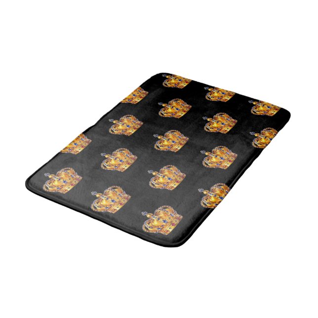 Königliche goldene Krone Badematte (Schrägansicht)