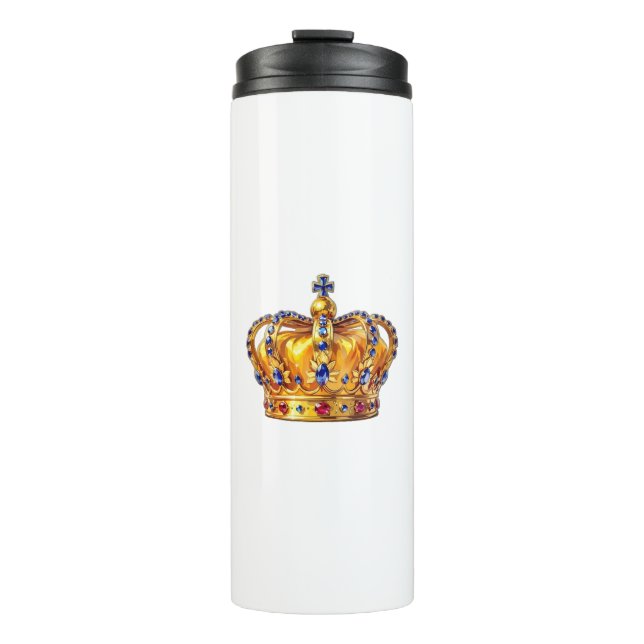 Königliche goldene Krone Thermosbecher (Vorderseite)