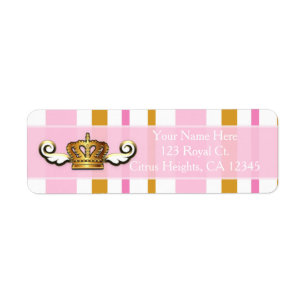 Königliche Goldkrone Rosa Prinzessin Party-Adresse