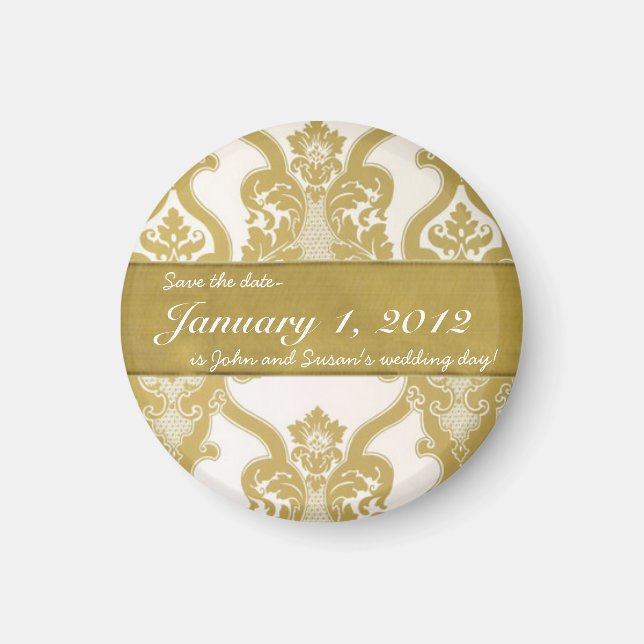 Königliche Goldmagnete "Save the Date" Magnet (Vorne)