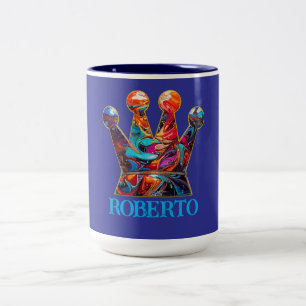 Königliche Graffiti-Krone Zweifarbige Tasse