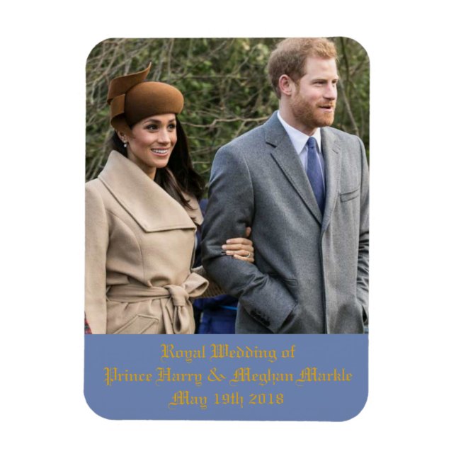 Königliche Hochzeit von Prinz Harry & Meghan Markl Magnet (Vertikal)