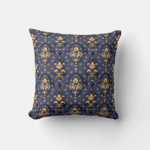 Königliche Indigo-Barock-Princesscore Kissen
