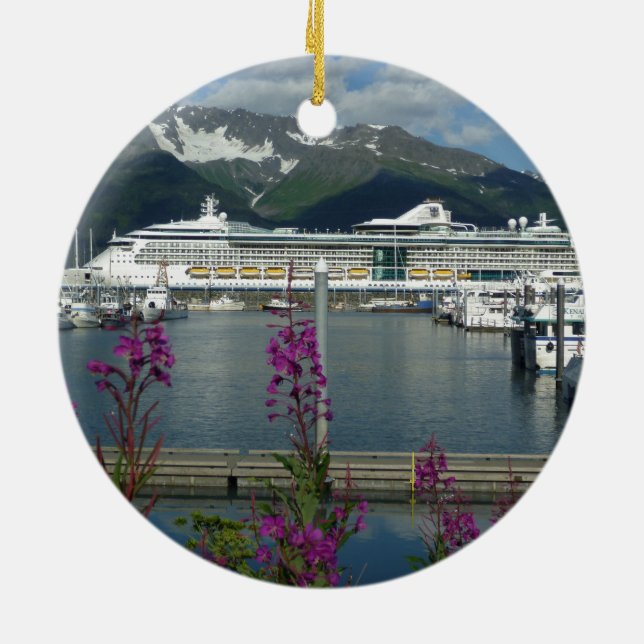 Königliche karibische Seward Alaska Keramik Ornament (Hinten)
