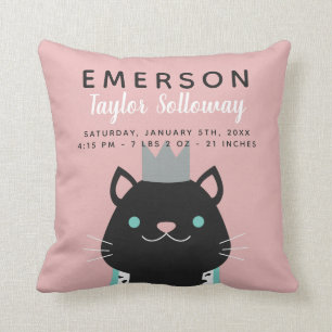 Königliche Katze mit Kronen-Geburts-Notfall Kissen