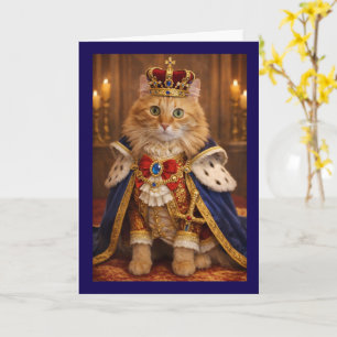 Königliche Katzengeburtstag Karte