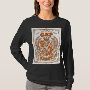 Königliche Katzenschopf Katzen Heraldik Wappen Vin T-Shirt