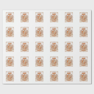 Königliche Katzenwappen Katzen Heraldik Wappen Vin Geschenkpapier