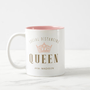 Königliche Königliche Krone Sozialfürsorge Königin Zweifarbige Tasse