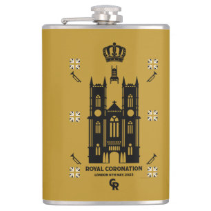 Königliche Krönung Westminster Abbey Flachmann