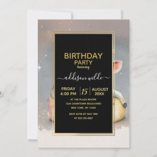 Königliche Kuh träumt von Käse Throne Einladung