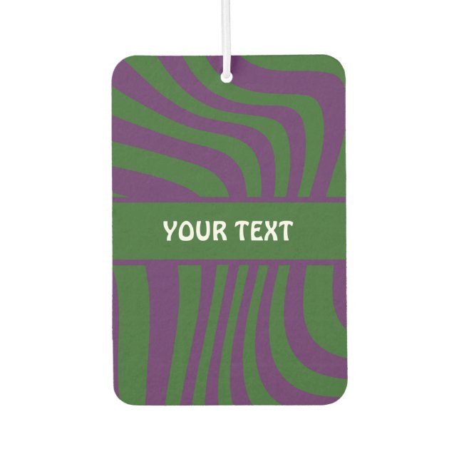 Königliche Lila Farbe mit benutzerdefiniertem Text Autolufterfrischer (Vorderseite)