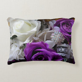 Königliche lila Rose Zierkissen