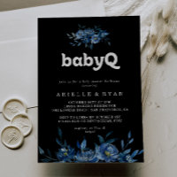 Königliche Marine Blau Florale BabyQ Baby Shower G