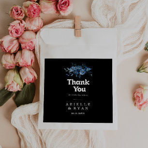 Königliche Marine Blaue Blumen Dankeschön Hochzeit Geschenktütchen