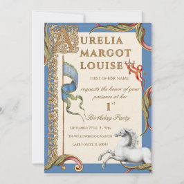 Königliche mittelalterliche Geburtstagseinladung z Einladung