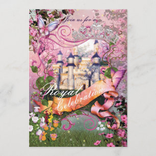Königliche Party Einladungen Prinzessin-Unicorn