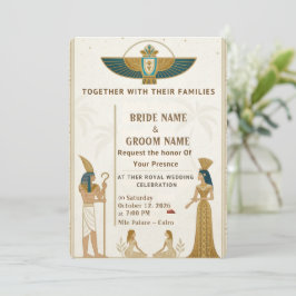 Königliche pharaonische Hochzeitseinladungen Einladung