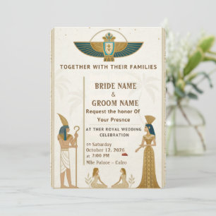 Königliche pharaonische Hochzeitseinladungen Einladung