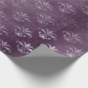 Königliche Prinzessin Amethyst Purple Fleur-de-li Geschenkpapier