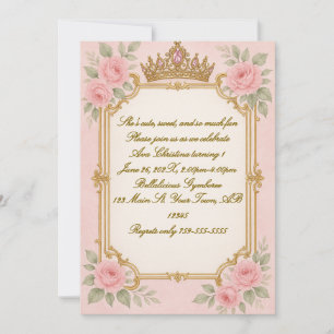 Königliche Prinzessin Birthday Einladung