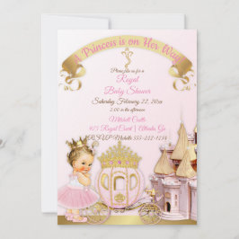 Königliche Prinzessin Burg Beförderung Pink Gold G Einladung
