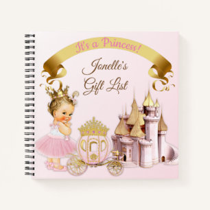 Königliche Prinzessin Burg Beförderung Pink Gold G Notizbuch