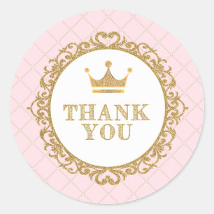 Königliche Prinzessin dankt Ihnen für den Aufklebe Runder Aufkleber