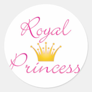 Königliche Prinzessin Runder Aufkleber