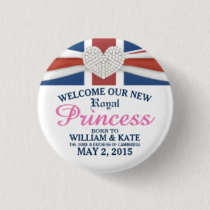 Königliche Prinzessin William u. Kate Button